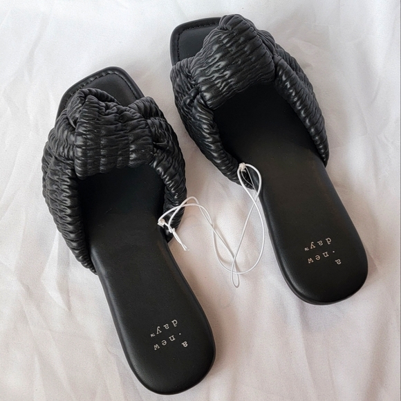 a new day Shoes - A New Day Ruth Slide Knot Sandals Black